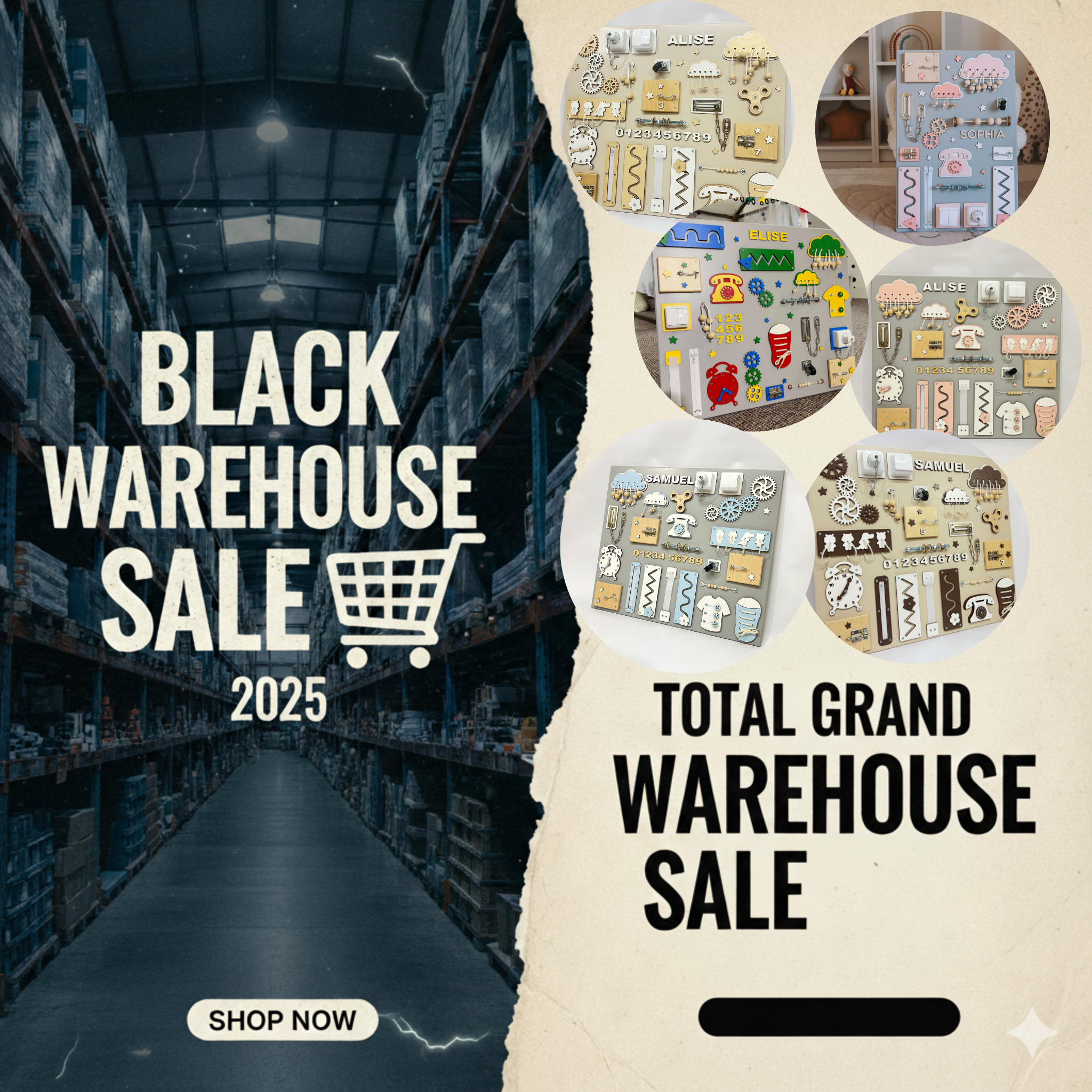 BUSY BOARD TOTAL SALE!